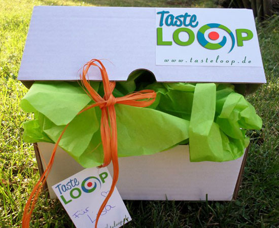 Die vegane TasteLoop Überraschungsbox enthält ausschließlich Produkte mit Inhaltsstoffen ohne tieris Die vegane TasteLoop Überraschungsbox enthält ausschließlich Produkte mit Inhaltsstoffen ohne tieris