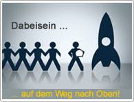 Dabeisein - auf dem Weg nach oben. Dabeisein - auf dem Weg nach oben.