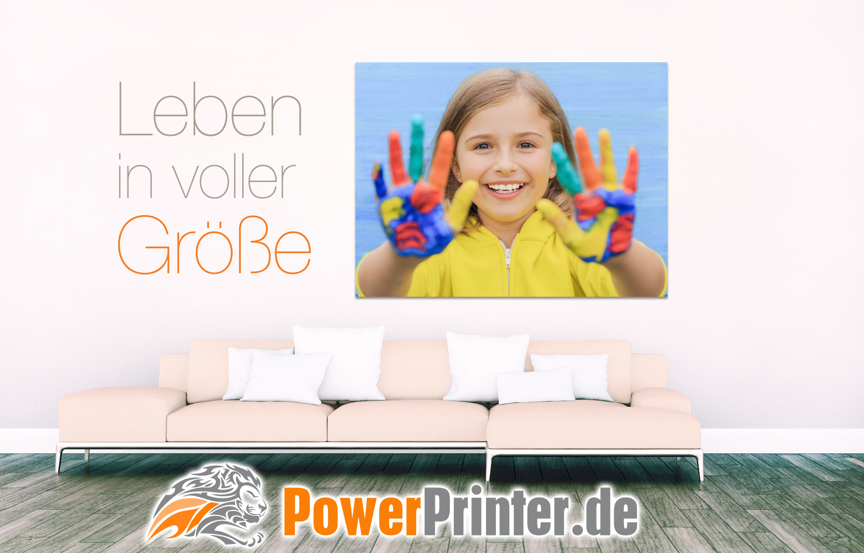Individuelle Großformate direkt online gestalten und bestellen bei Powerprinter