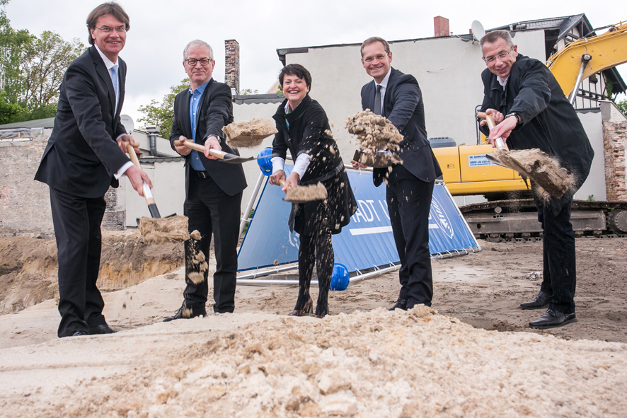Erster Spatenstich der STADT UND LAND am Sterndamm - v.l.n.r.: Ingo Malter, Dr. Christoph Landerer, 