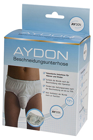 Med. Unterhose zur Heilung nach Beschneidung oder Zirkumzision wegen Phimose Med. Unterhose zur Heilung nach Beschneidung oder Zirkumzision wegen Phimose