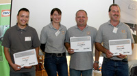 DKV Eco Profi 2009: Lars Meyer mit DKV Marketingleiterin Barbara Dreher, Andreas Schwarz und Jürgen DKV Eco Profi 2009: Lars Meyer mit DKV Marketingleiterin Barbara Dreher, Andreas Schwarz und Jürgen