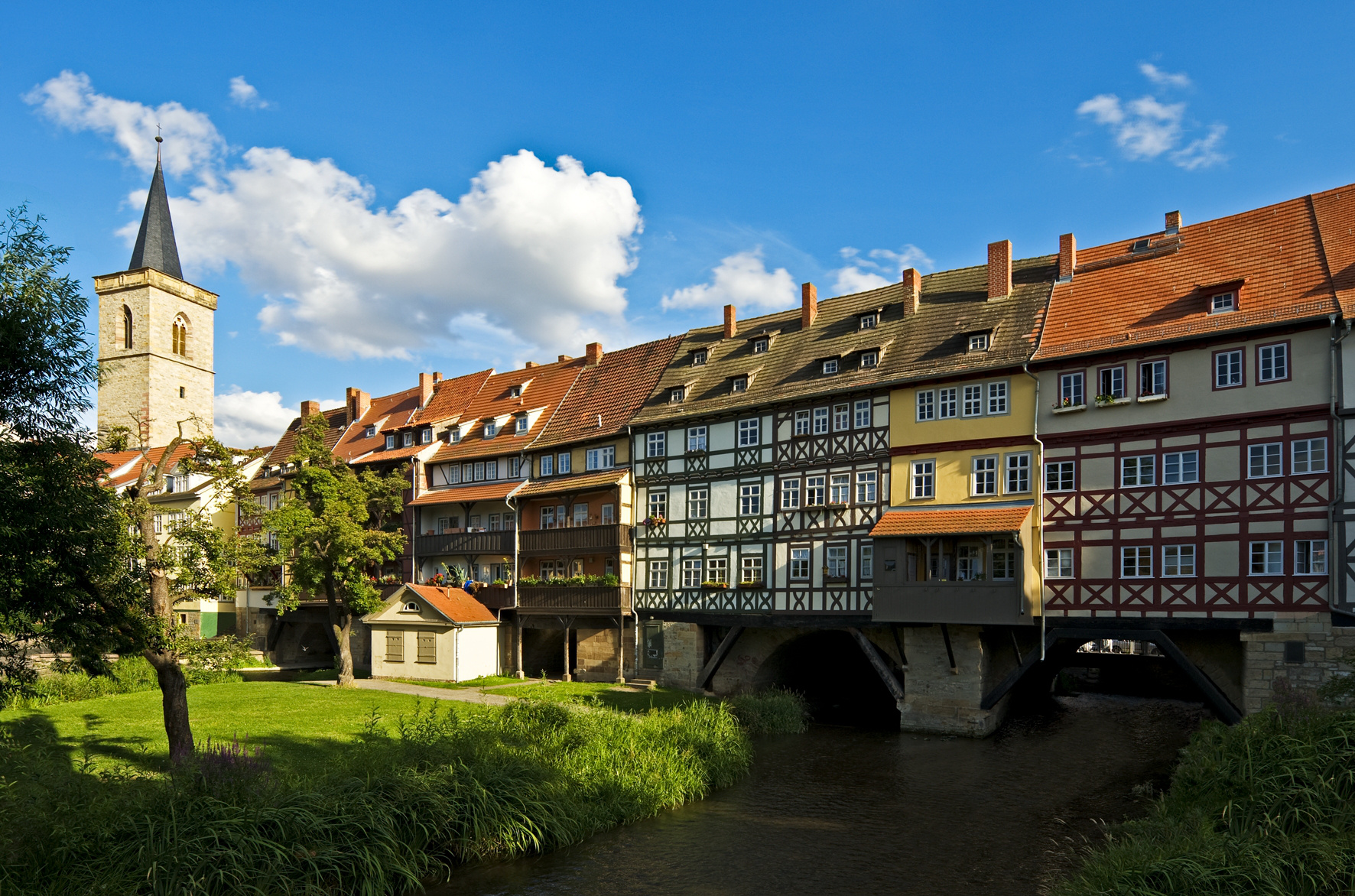 Erfurt, Blick auf die Krämerbrücke Erfurt, Blick auf die Krämerbrücke