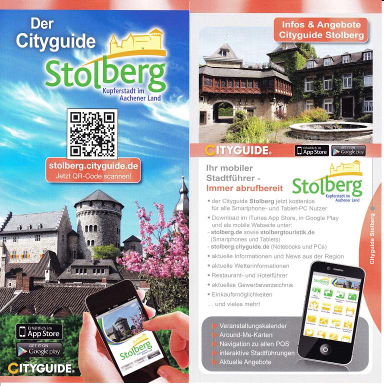 Der Info-Flyer zum neuen CITYGUIDE Stolberg Der Info-Flyer zum neuen CITYGUIDE Stolberg