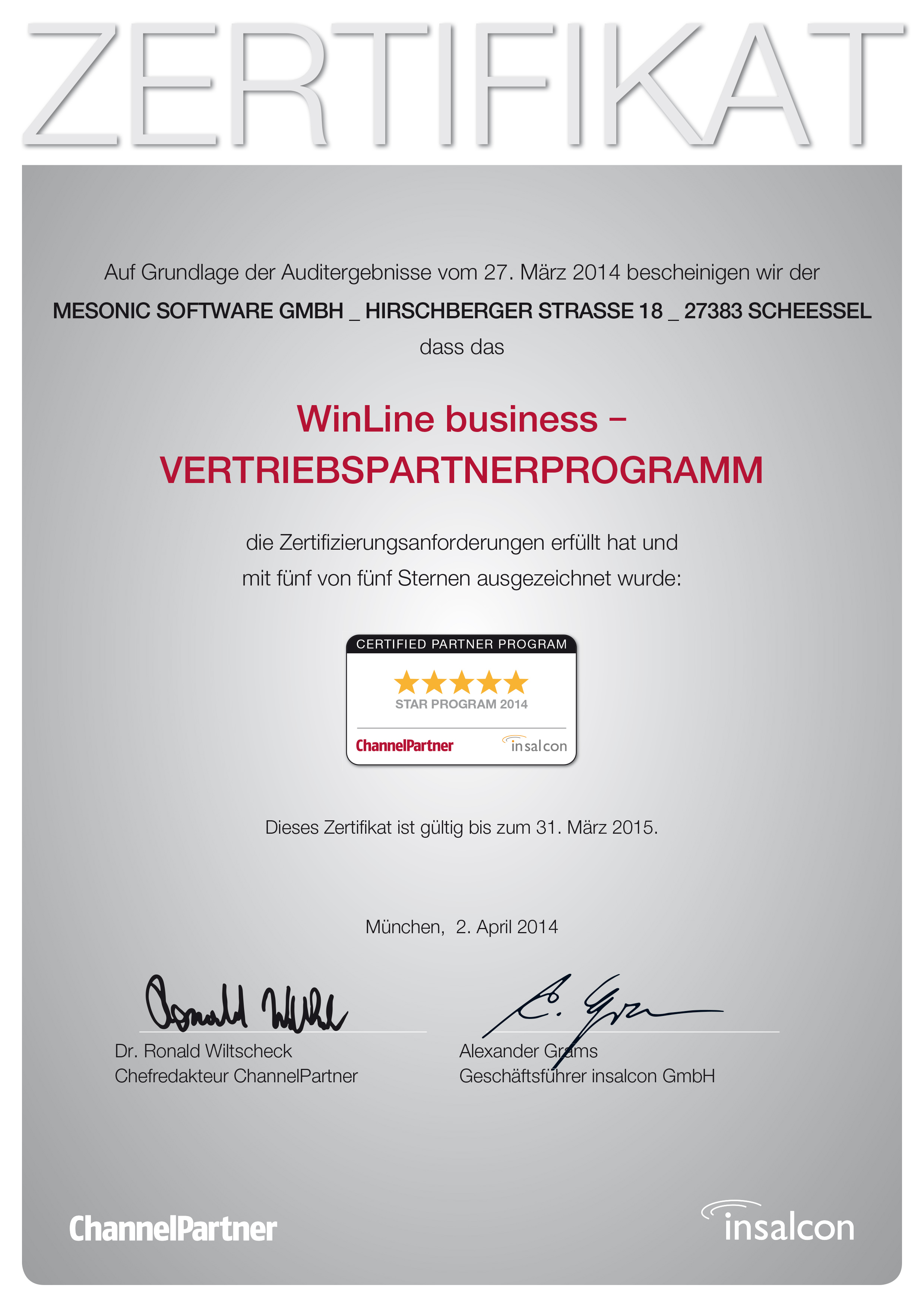 mesonic erhält Bestnoten für sein ERP-Vertriebspartnerprogramm mesonic erhält Bestnoten für sein ERP-Vertriebspartnerprogramm