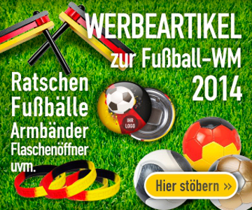 Werbeartikel zur Fußball WM bei der dskom GmbH bestellen Werbeartikel zur Fußball WM bei der dskom GmbH bestellen