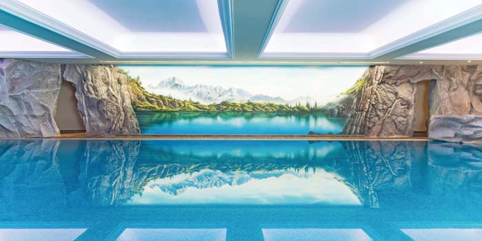 In der neu gestalteten Wellnesslandschaft wird mit viel Liebe zum Detail die Region ins Innere gehol In der neu gestalteten Wellnesslandschaft wird mit viel Liebe zum Detail die Region ins Innere gehol