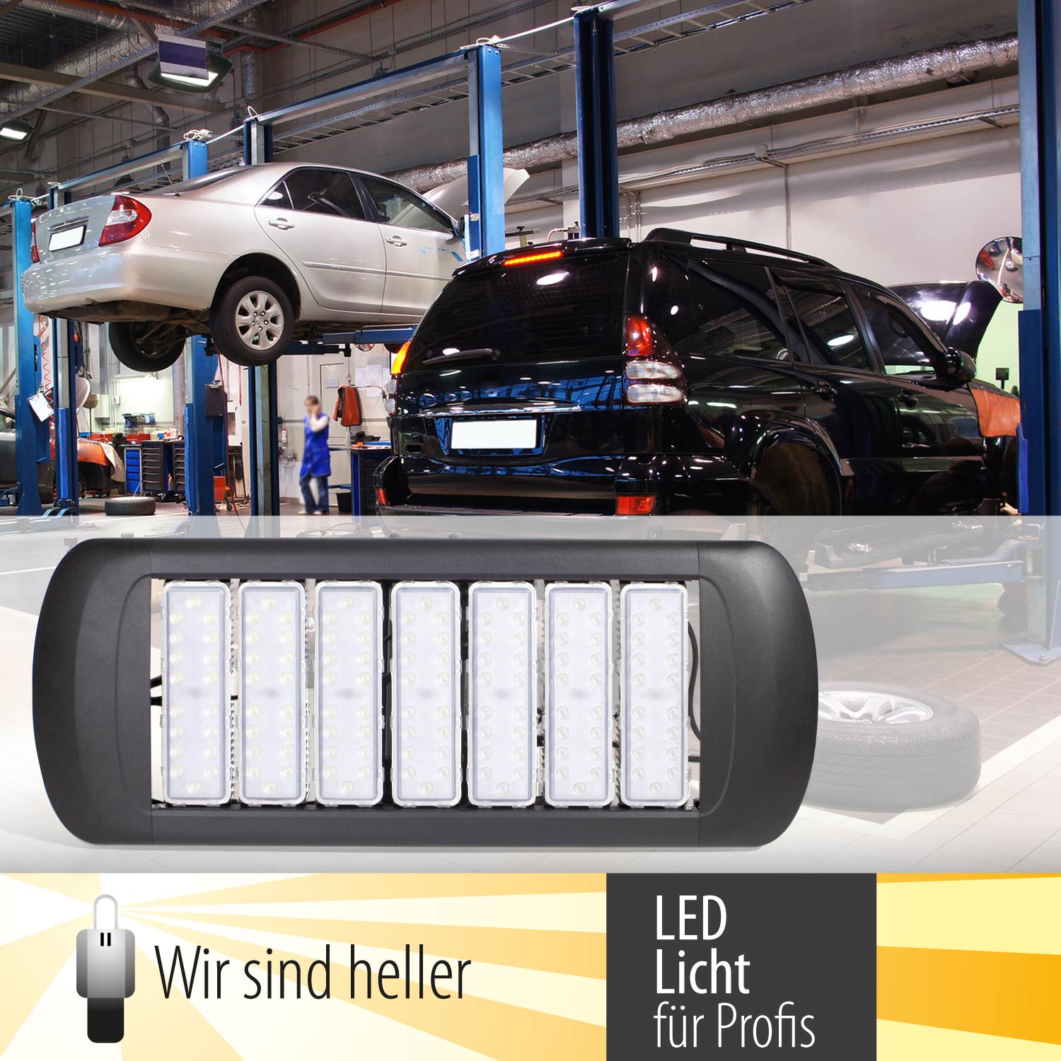 LED Beleuchtung für KFZ Werkstätten LED Beleuchtung für KFZ Werkstätten
