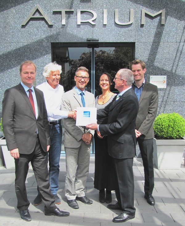 Übergabe der BDVT-Auszeichnung an das Atrium Hotel Mainz Übergabe der BDVT-Auszeichnung an das Atrium Hotel Mainz