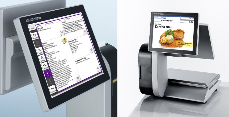 Verkaufskräfte können direkt am Touchscreen der Thekenwaage Allergen-Infos einsehen und Kunden infor