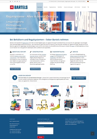 Karl H. Bartels ist jetzt auch mit neuer Unternehmens-Website im Internet vertreten,www.bartels-germ