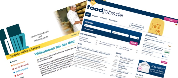 foodjobs.de und Deutsche Molkerei Zeitung dmz