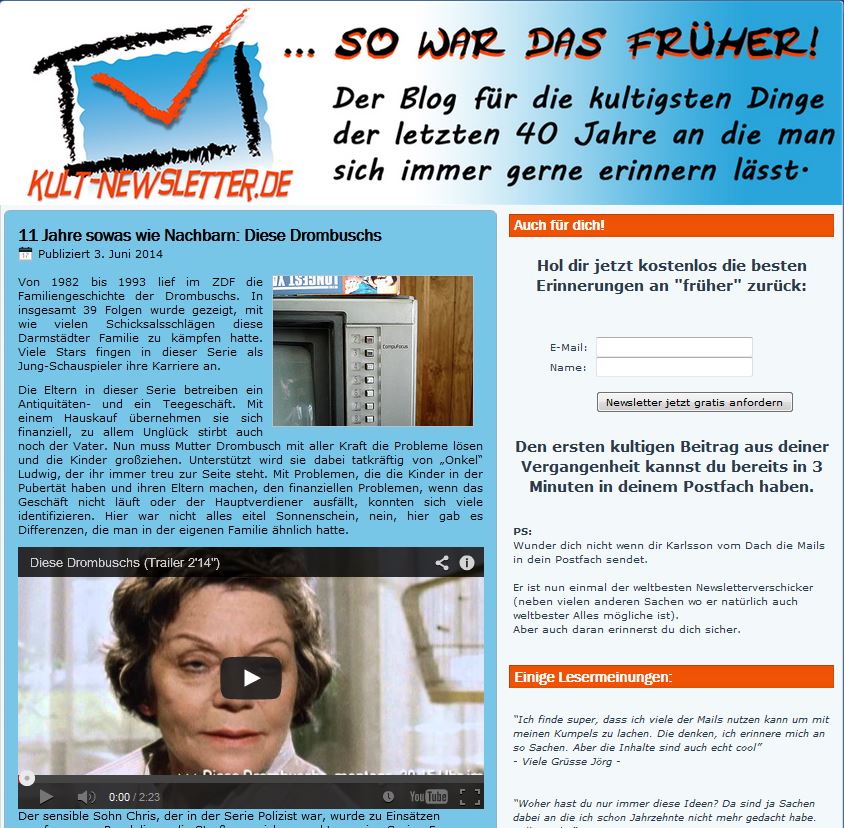 Der Kult - Newsletter