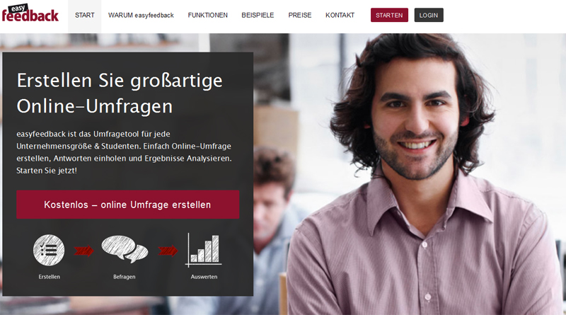 Umfragetool easyfeddback in neuem Design Umfragetool easyfeddback in neuem Design