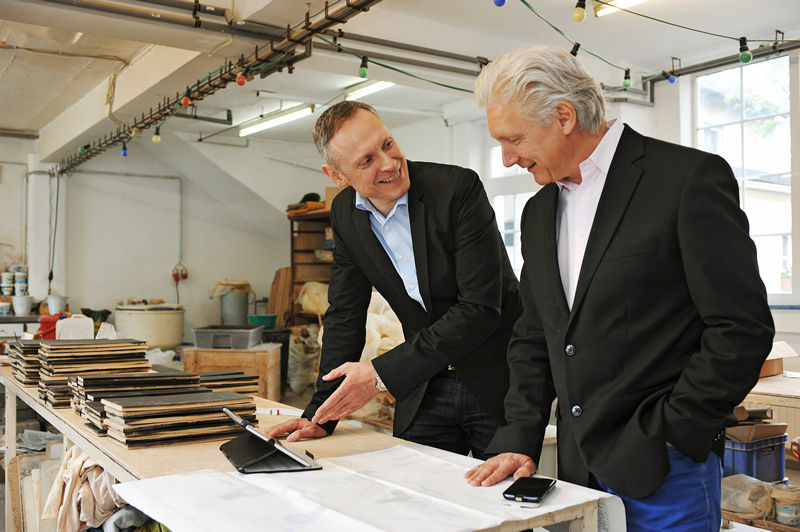 Handwerksmeister Volker Geyer und Internetprofi Thomas Issler Handwerksmeister Volker Geyer und Internetprofi Thomas Issler