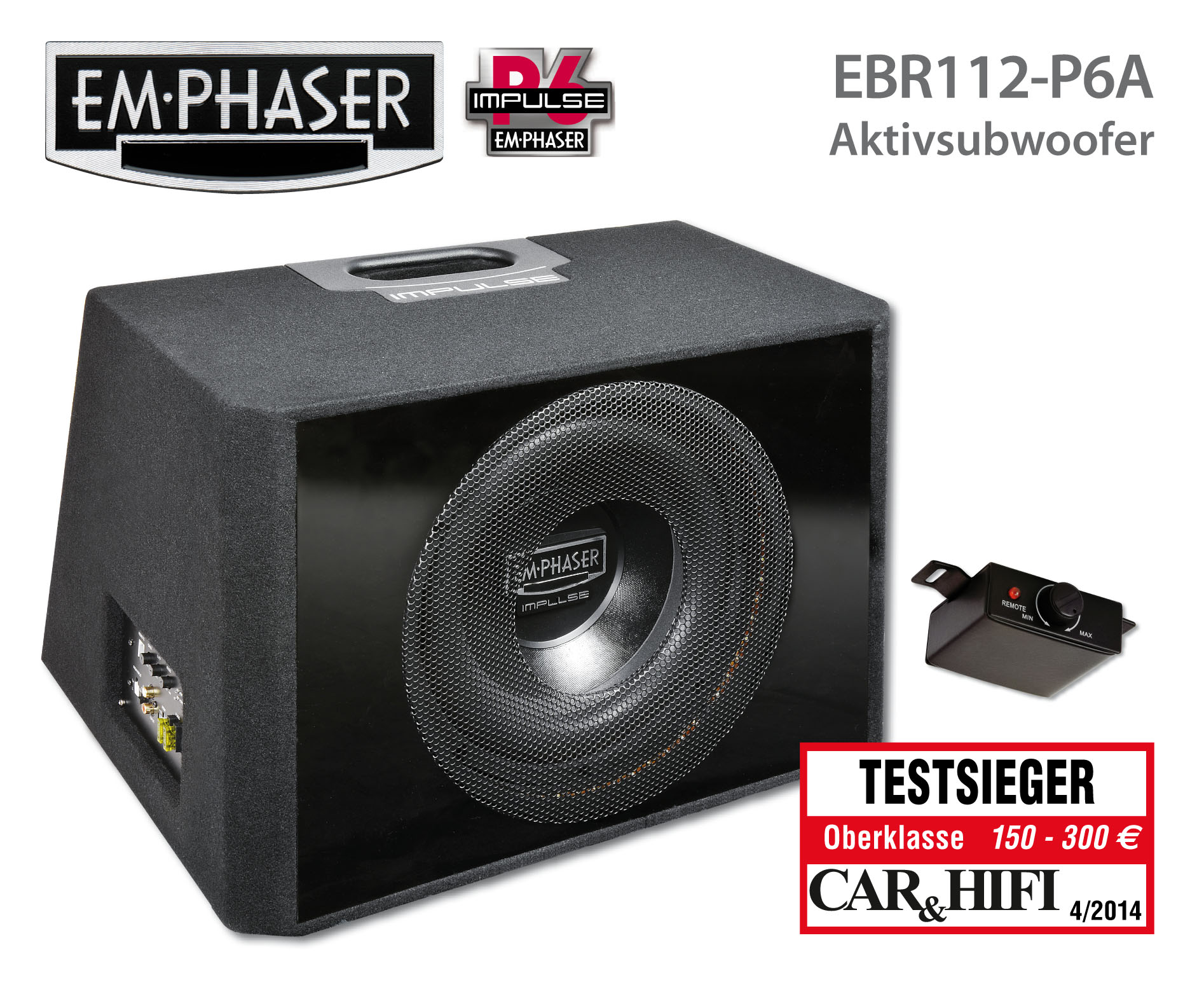 Testsieger: der druckvolle Aktivsubwoofer EBR112-P6A von Bass-Spezialist Emphaser