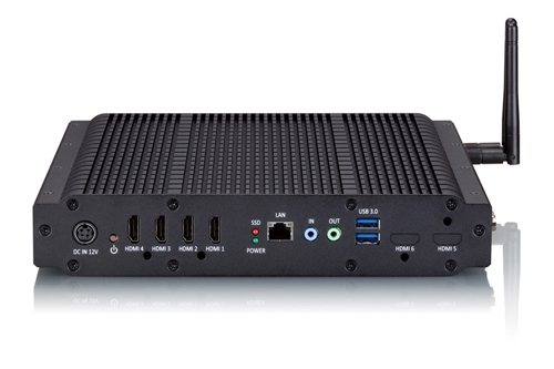 VIA Video Wall Mini, Frontansicht mit Antenne