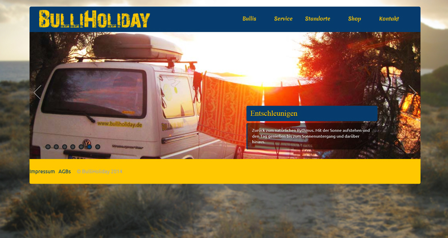 Neues Webseitendesign bei Bulliholiday