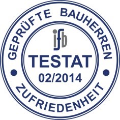 Geprüfte Bauherrenzufriedenheit Geprüfte Bauherrenzufriedenheit
