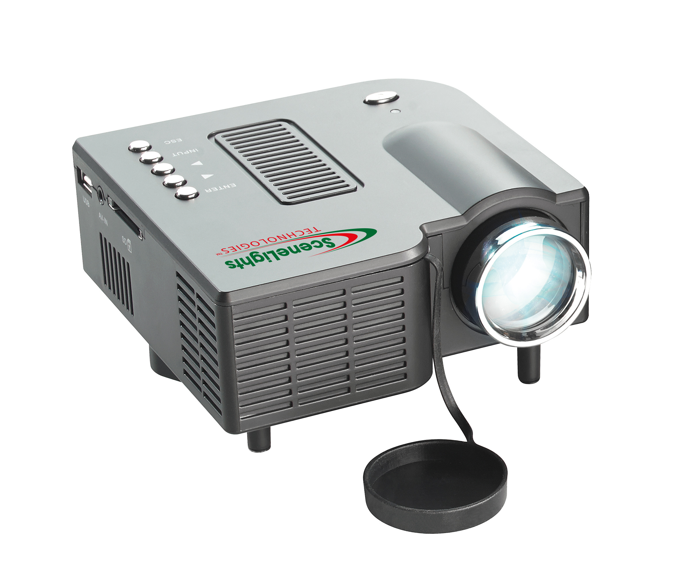 SceneLights Mini-LED-Beamer LB-3001.mini mit 60 Lumen und Media-Player, www.pearl.de SceneLights Mini-LED-Beamer LB-3001.mini mit 60 Lumen und Media-Player, www.pearl.de