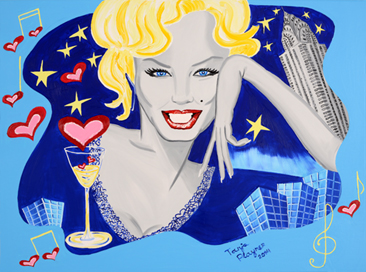 Pop Art Kunstwerk Marilyn von bedeutende Pop Art Künstlerin Tanja Playner