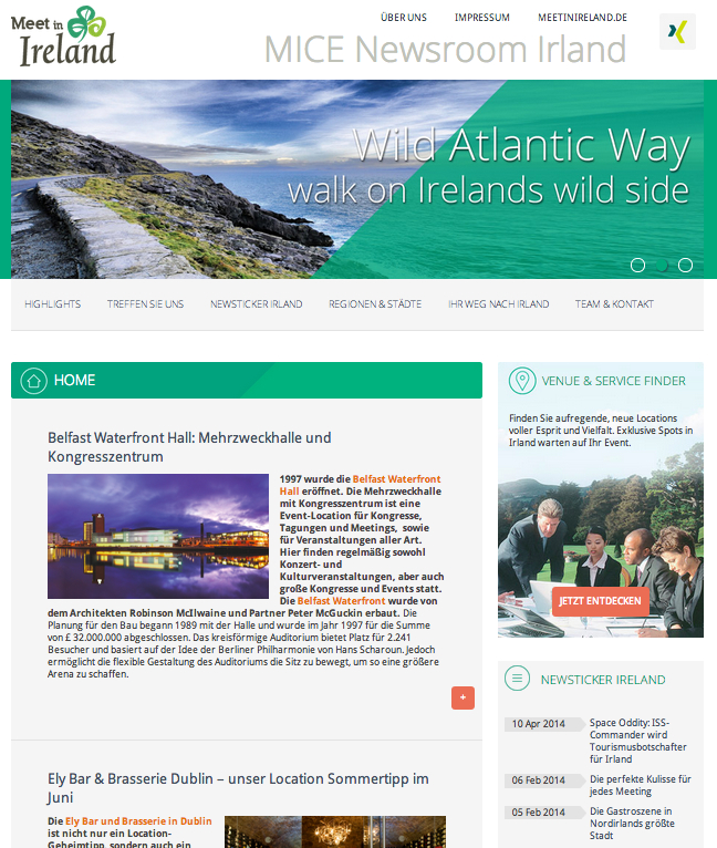 MICE Newsroom Irland MICE Newsroom Irland