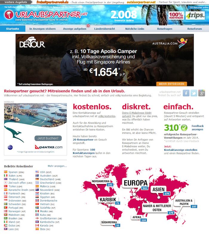 Ab in den Urlaub - aber bitte zu zweit. Foto: urlaubspartner.net