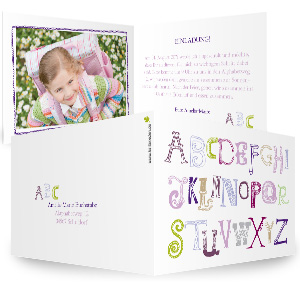 Einschulungskarte ABC