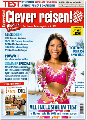 Aktuelle Ausgabe Clever reisen! 3/14 Aktuelle Ausgabe Clever reisen! 3/14