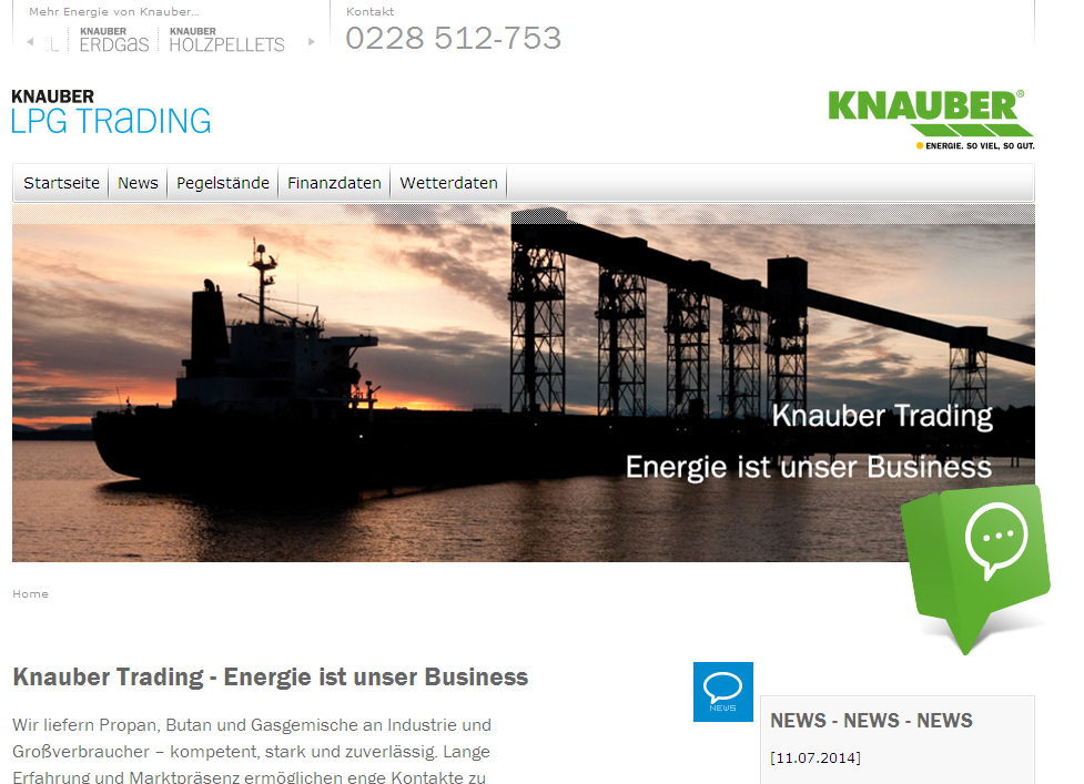 Unter www.knauber-lpgtrading.de sind alle wichtigen Informationen für den Gashandel gebündelt. Unter www.knauber-lpgtrading.de sind alle wichtigen Informationen für den Gashandel gebündelt.