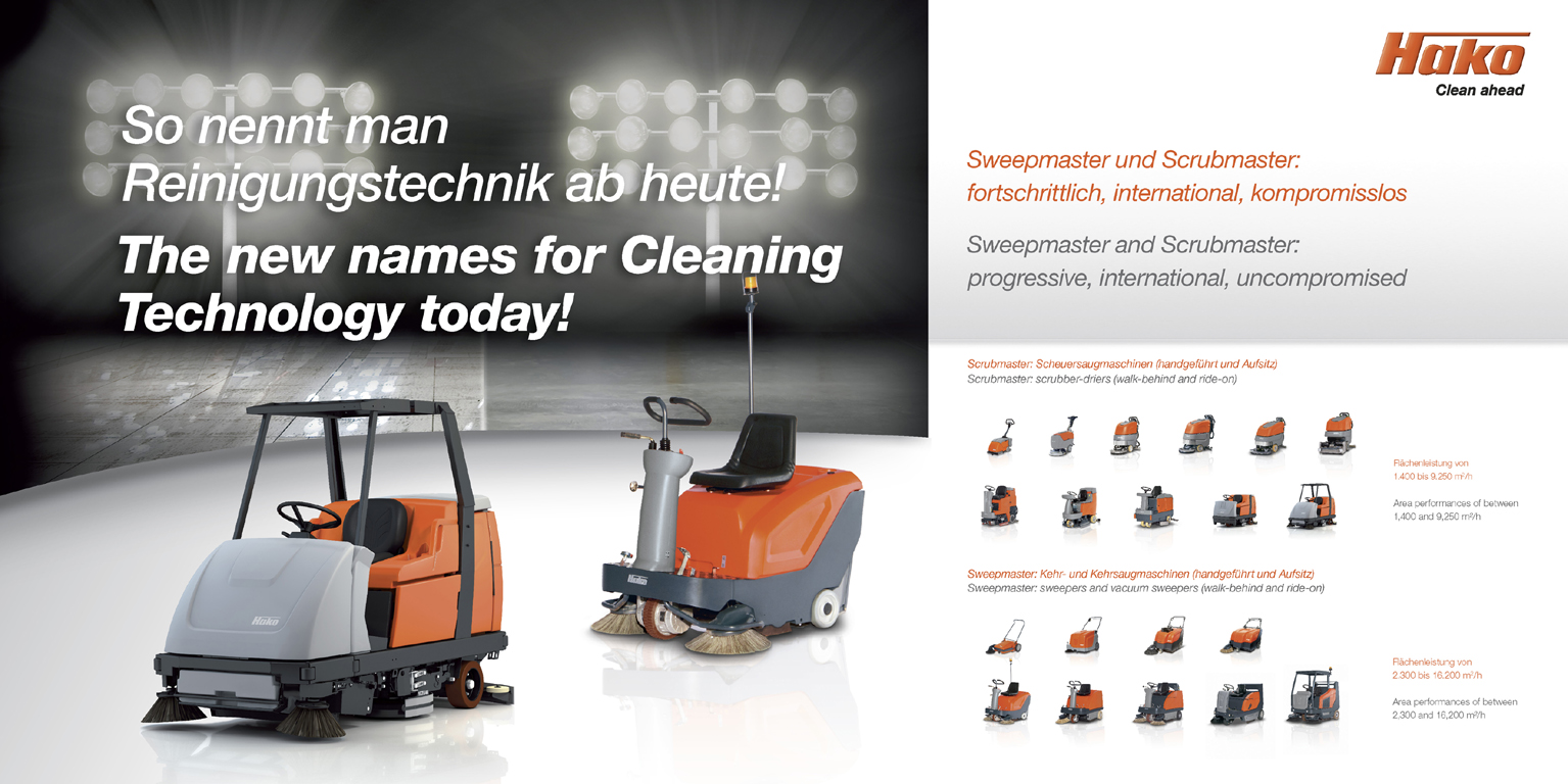 Hako GmbH - neue Namensgebung im Produktsegment Reinigungstechnik Hako GmbH - neue Namensgebung im Produktsegment Reinigungstechnik