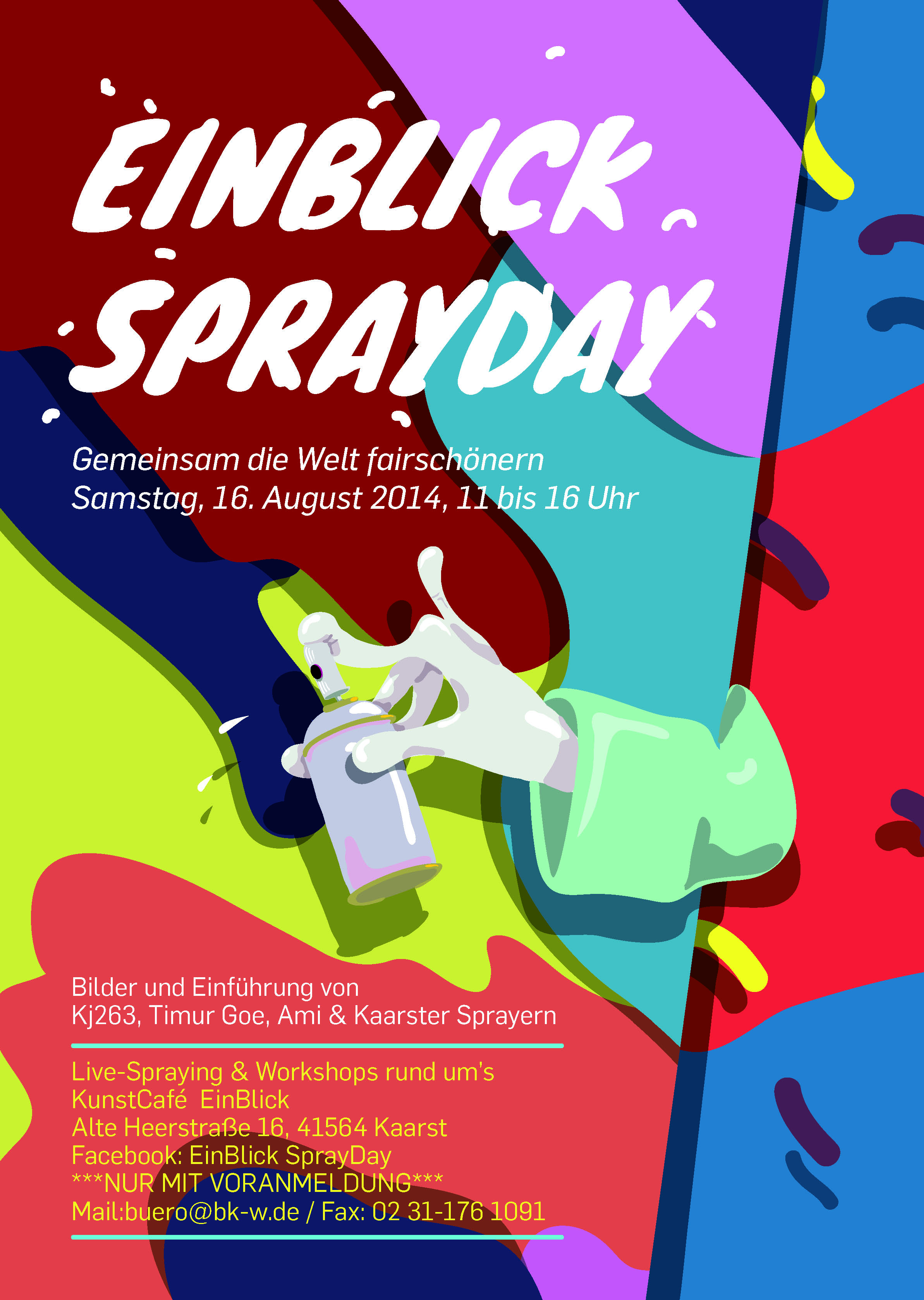 Plakat EinBlick SprayDay - Live Graffiti-Aktion für alle in Kaarst Plakat EinBlick SprayDay - Live Graffiti-Aktion für alle in Kaarst