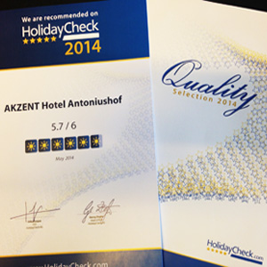 Antoniushof HolidayCheck Award