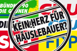Staatliche Unterstützung von Familien auf dem Weg ins Eigenheim - kein Thema in den Wahlprogrammen