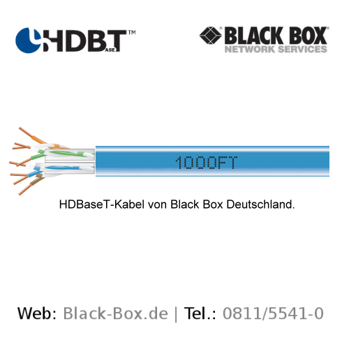 HDBaseT-Kabel für HDBaseT-Netzwerke von Black Box Deutschland. HDBaseT-Kabel für HDBaseT-Netzwerke von Black Box Deutschland.