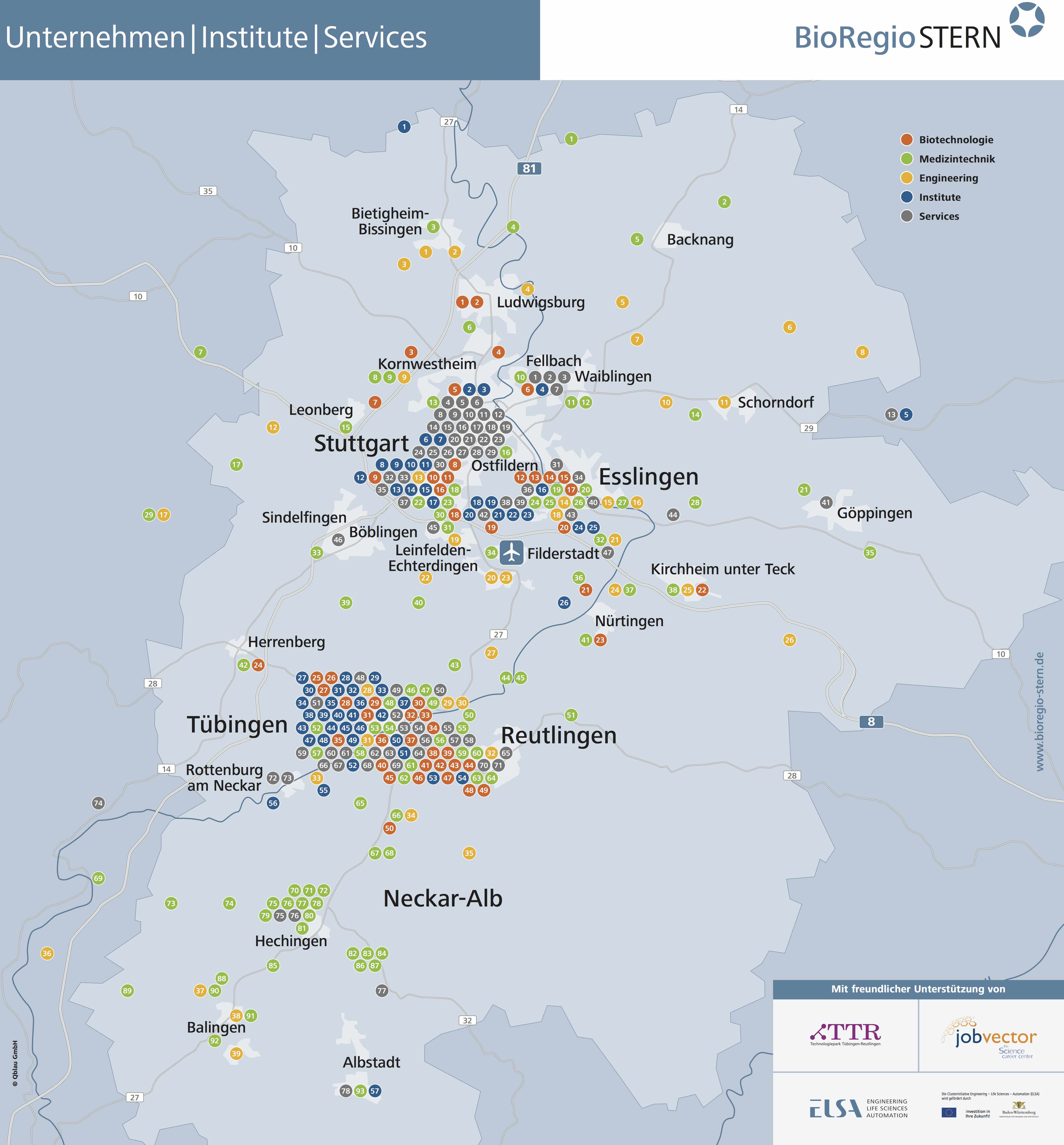 NeueÜbersichtskarte der BioRegion STERN