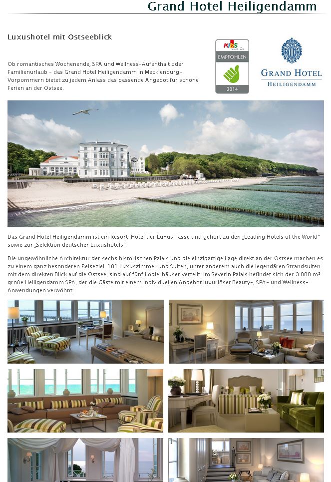 Familienurlaub im Grand Hotel Heiligendamm