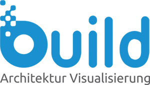Logo des neu gegründeten Dienstleisters build Architektur-Visualisierung Logo des neu gegründeten Dienstleisters build Architektur-Visualisierung