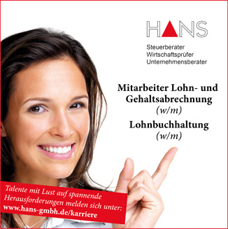 Kanzlei Hans sucht Mitarbeiter für die Lohn- und Gehaltsabrechnung / Lohnbuchhaltung in Voll- oder T