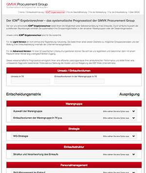 Der ICM-Ergebnisrechner von GMVK ermittelt Einsparpotential online