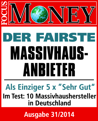 Focus Money: Viebrockhaus Fairster Massivhausanbieter 2014 Focus Money: Viebrockhaus Fairster Massivhausanbieter 2014