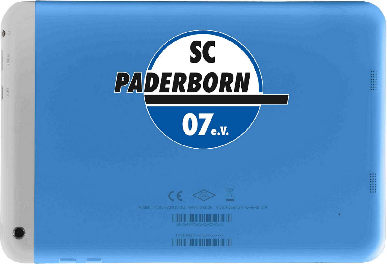 Exklusives Tablet von i.onik aus der SC Paderborn 07 Edition.