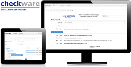 Elektronische Checklisten und Formulare mit Checkware