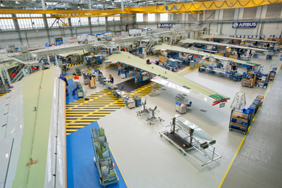 Airbus Produktion in Bremen für komplett ausgestattete Flügel- und Landeklappen-Systeme Airbus Produktion in Bremen für komplett ausgestattete Flügel- und Landeklappen-Systeme