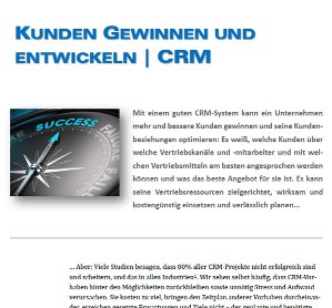 CRM-Broschüre von Best Practice Sales CRM-Broschüre von Best Practice Sales