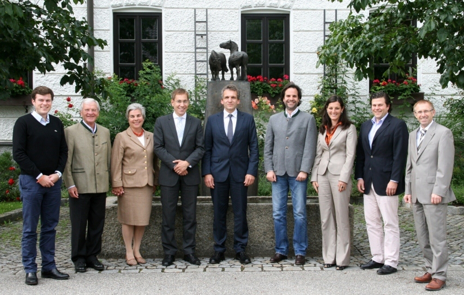 Das Team (v. l.): H. Bader, Kastulus und Elfriede Bader, C. Steer, A. Mareis, C. Jacobs, K. Ertlmaie