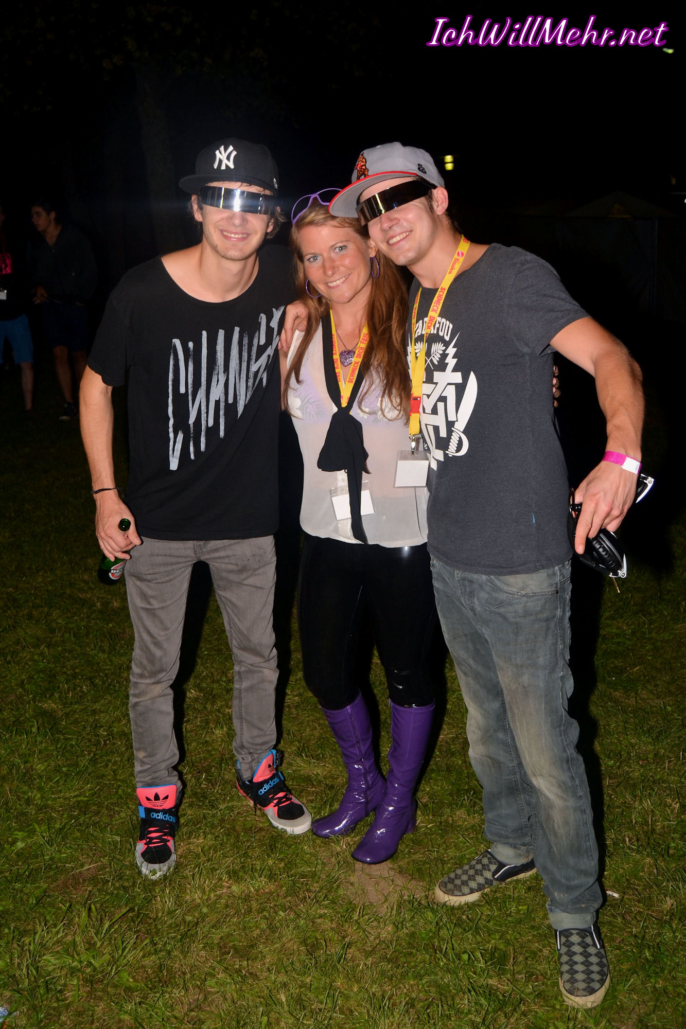 Top-Act Laserkraft 3D auf der Beatparade 2014 zusammen mit Tina, die bei Paraden besuchte