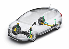 Straßenhaftung und Fahrpräzision sind wichtige Qualitäten von Dynamic Roll Control Foto: KYB Straßenhaftung und Fahrpräzision sind wichtige Qualitäten von Dynamic Roll Control Foto: KYB