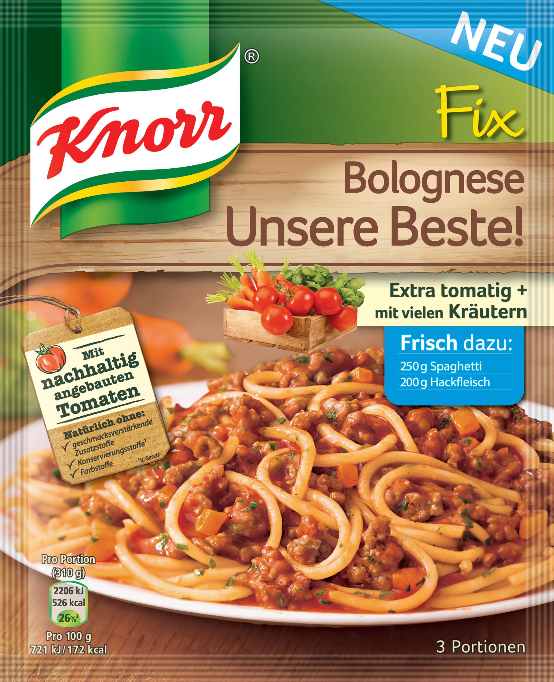KNORR Fix Bolognese Unsere Beste! KNORR Fix Bolognese Unsere Beste!