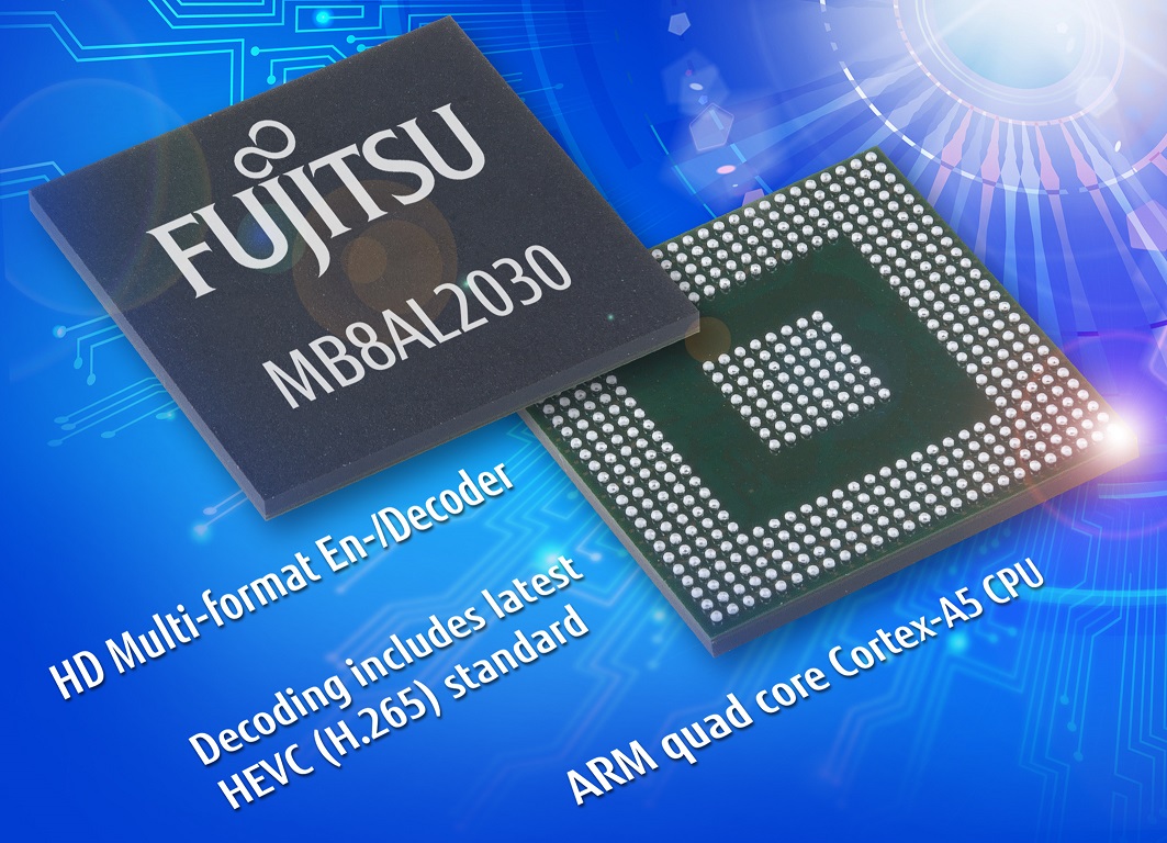 Fujitsu stellt SoC-Baustein für die HEVC-HD-Decodierung (H.265) für Multimedia-Anwendungen Fujitsu stellt SoC-Baustein für die HEVC-HD-Decodierung (H.265) für Multimedia-Anwendungen
